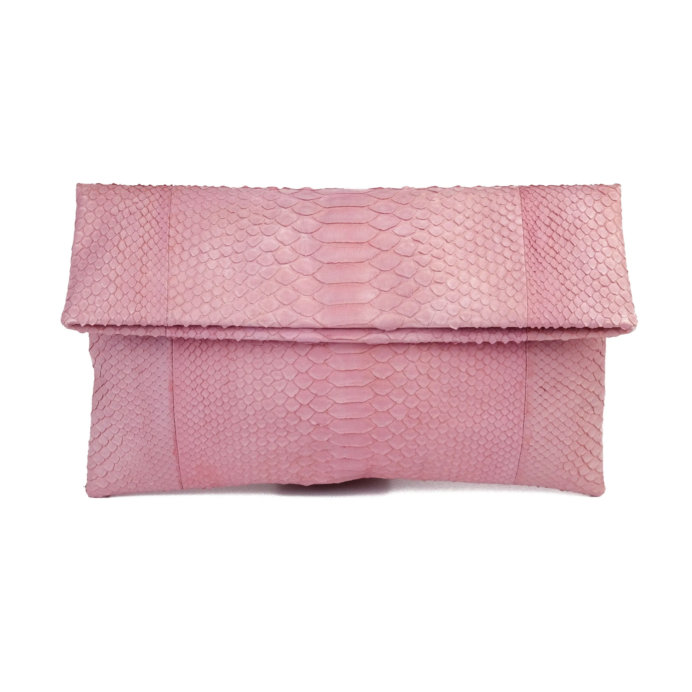 Mandalay Pink Chiffon Foldover Clutch