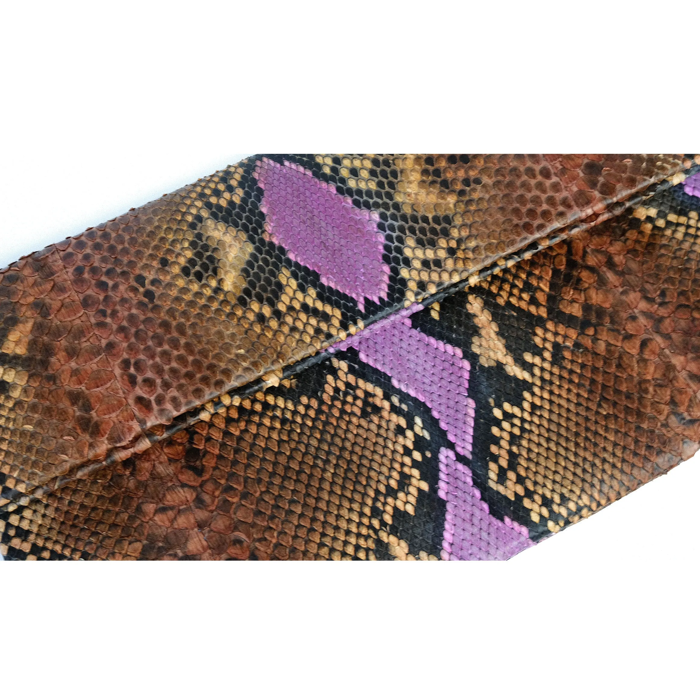 Mandalay Pink Orange Motif Foldover Clutch