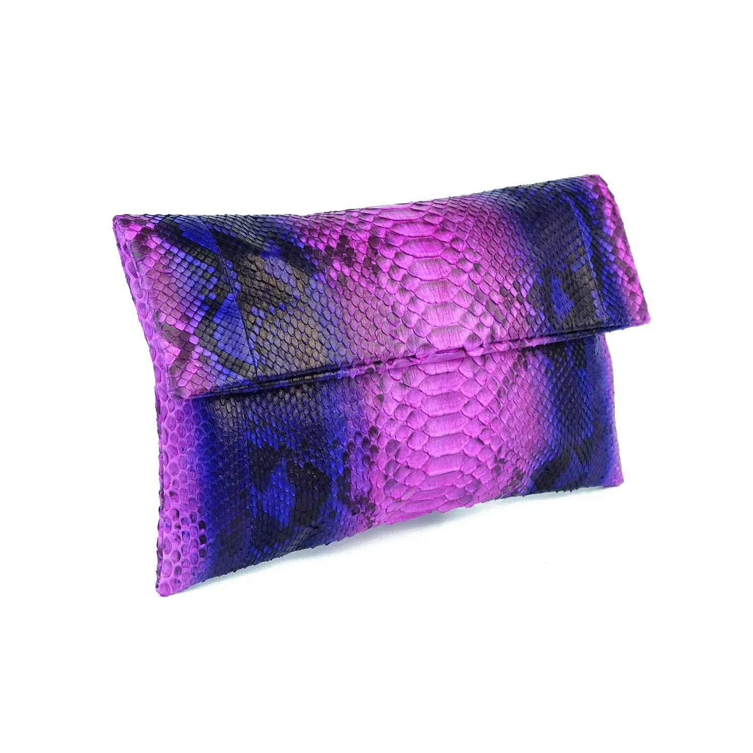 Mandalay Pink Purple Motif Foldover Clutch