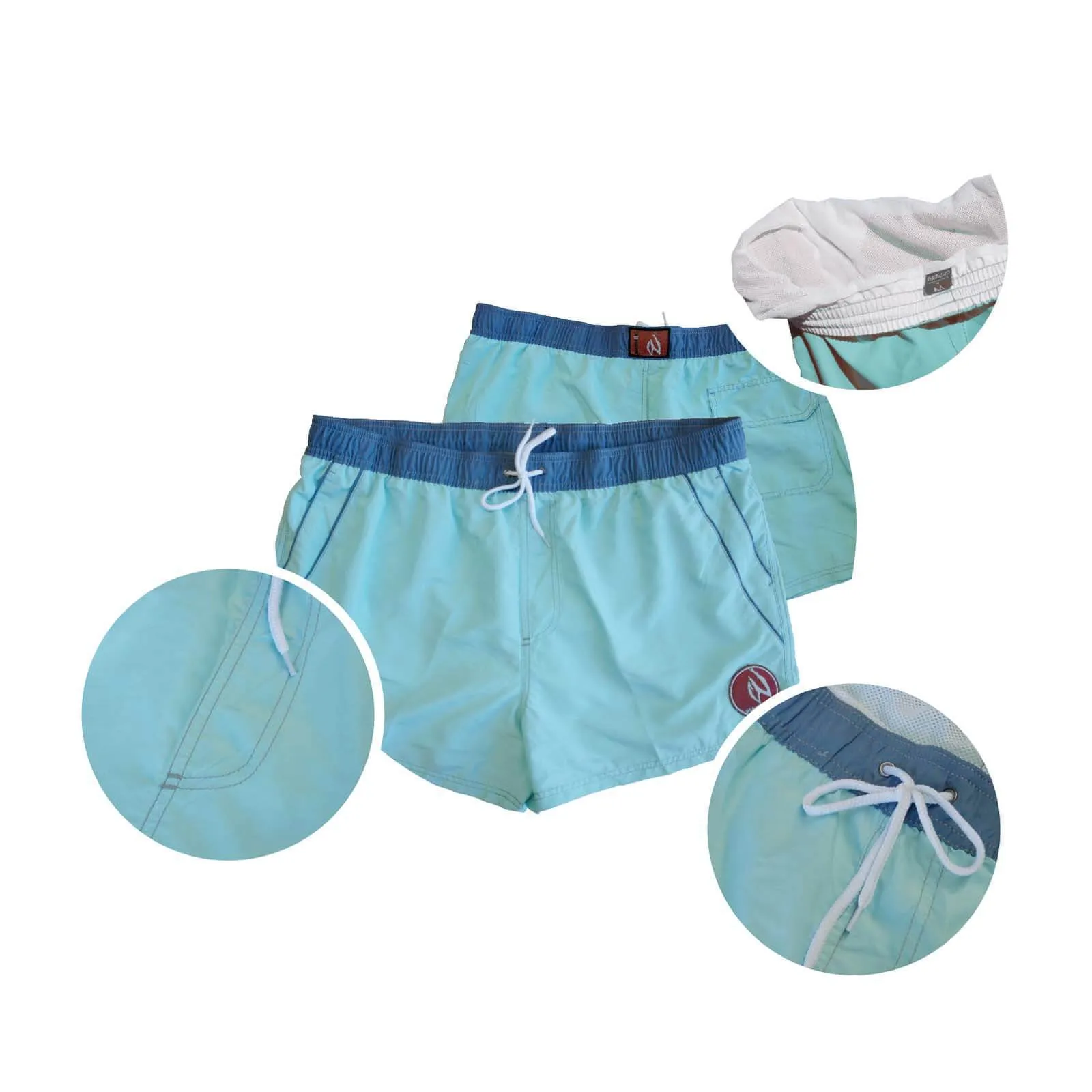 Mens Swim Beach Shorts Aqua BHACAPBS8