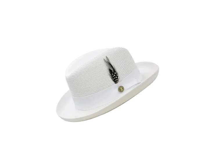 Men's white casual dress summer straw hats by bruno calpelo