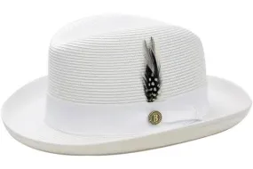 Men's white casual dress summer straw hats by bruno calpelo