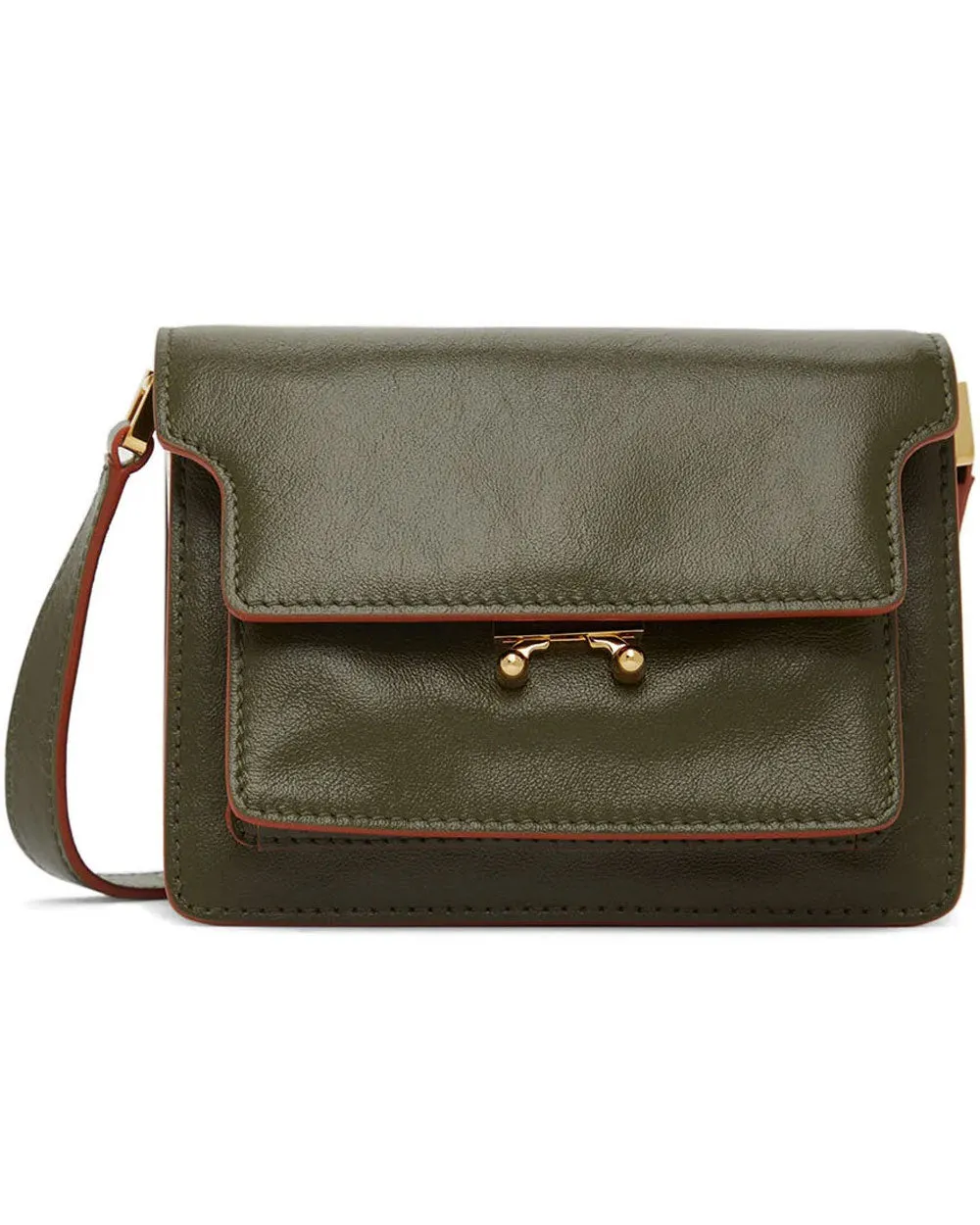 Mini Soft Trunk Shoulder Bag in Khaki