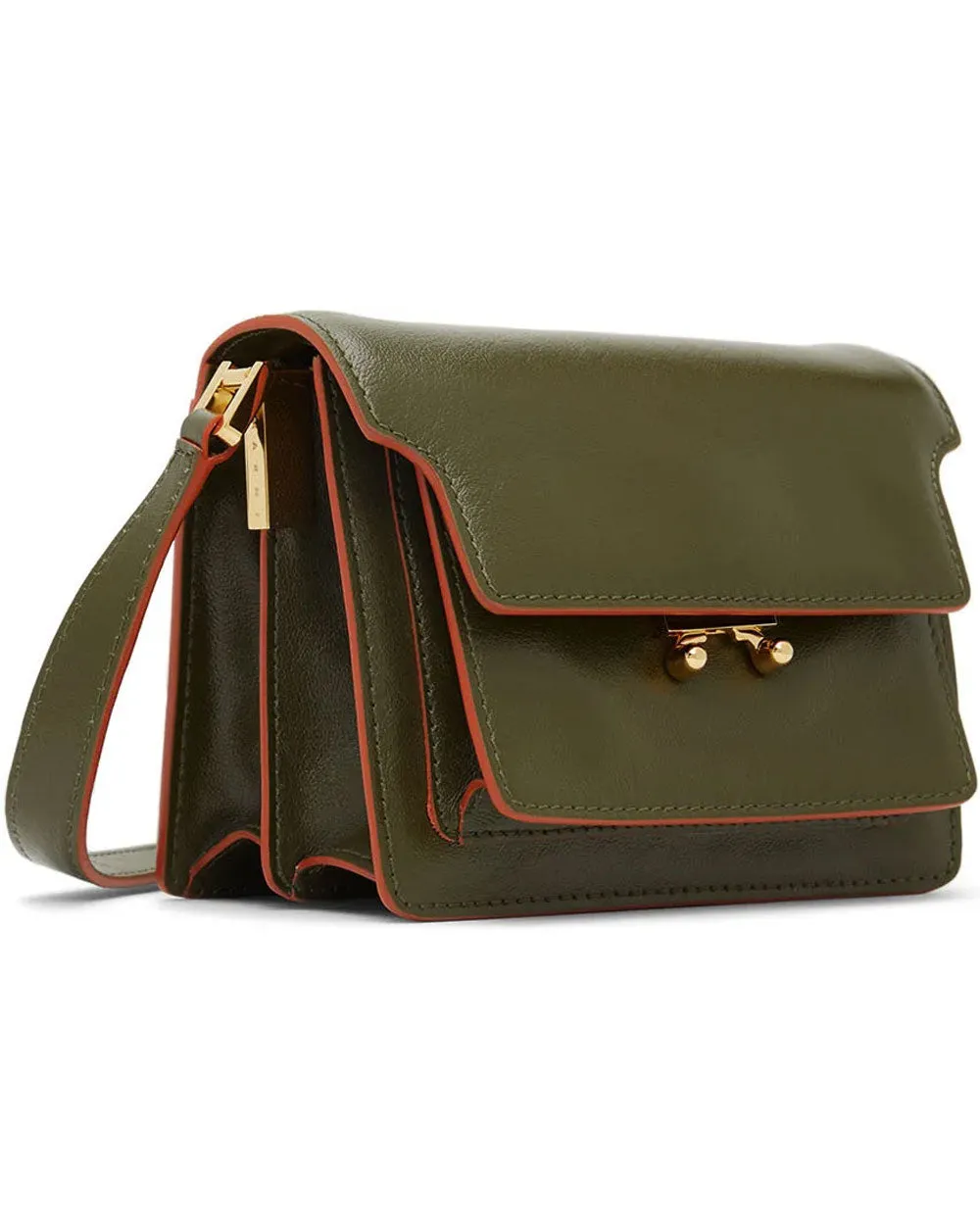 Mini Soft Trunk Shoulder Bag in Khaki