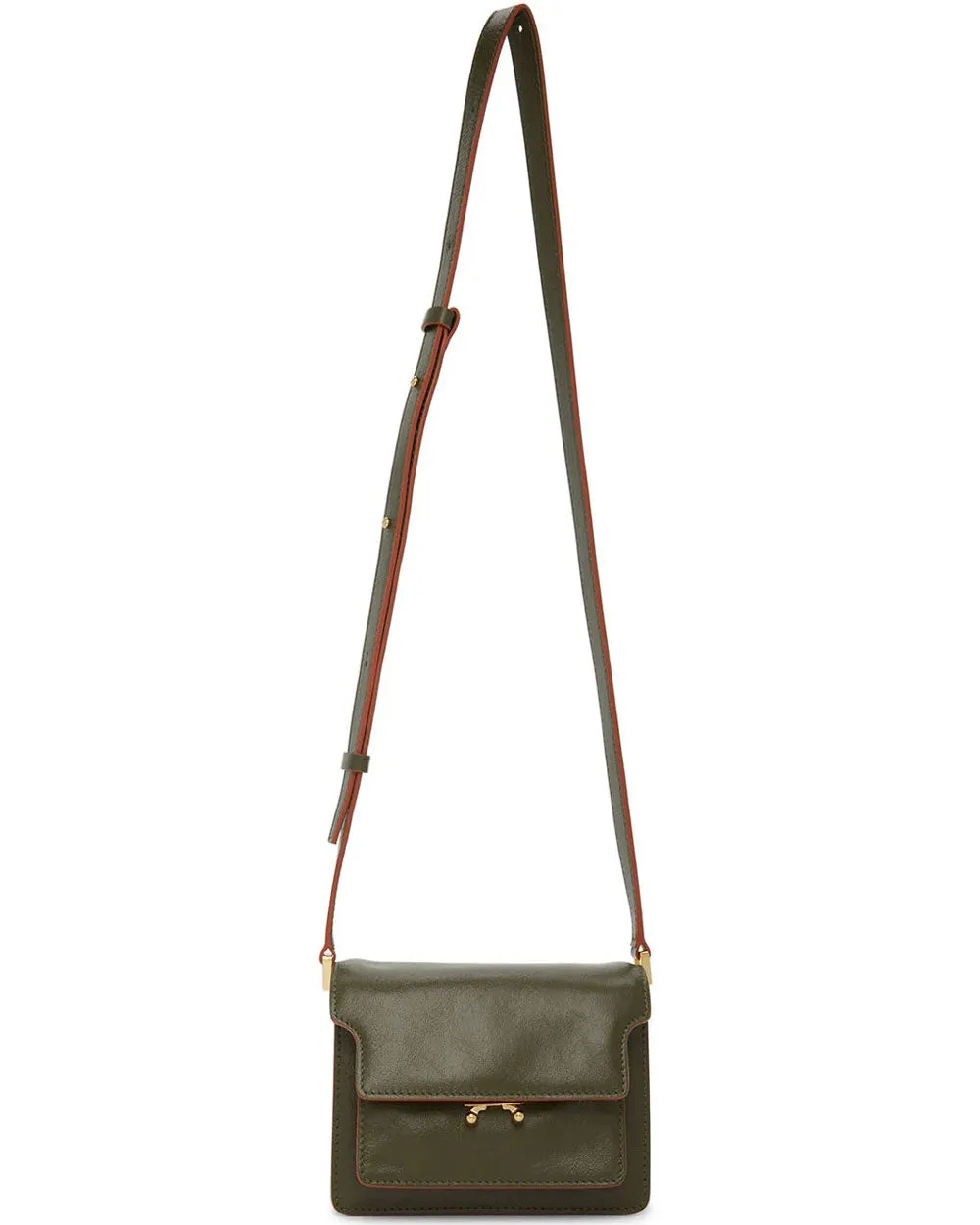 Mini Soft Trunk Shoulder Bag in Khaki