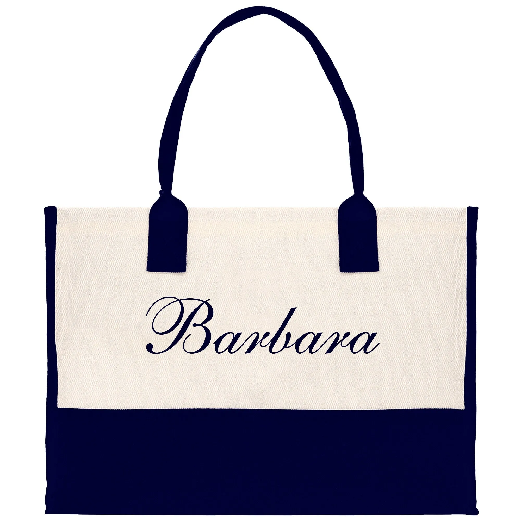 Monogram and Personalized Name Cotton Canvas Tote Bag Initial Tote Bag Letter Tote Bag Birthday Gift Bag Beach Bag Custom Monogrammed Bag