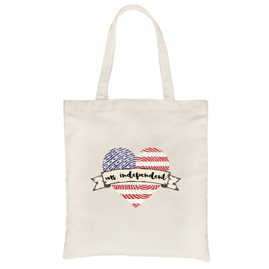 Ms. Independent Canvas Shoulder Bag Cute 4th of July Gift For Her