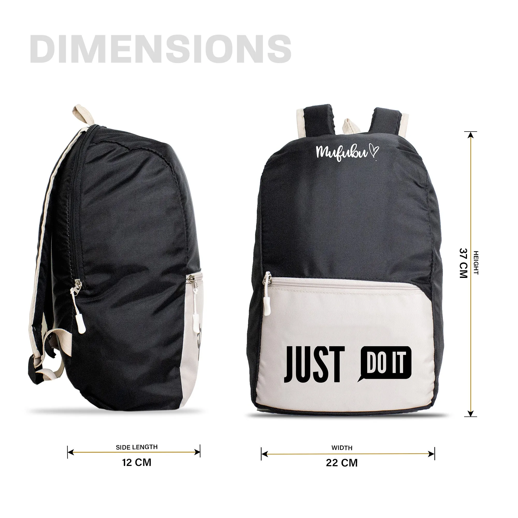 Nano Backpack 15 Ltr Just Do It Black   Beige