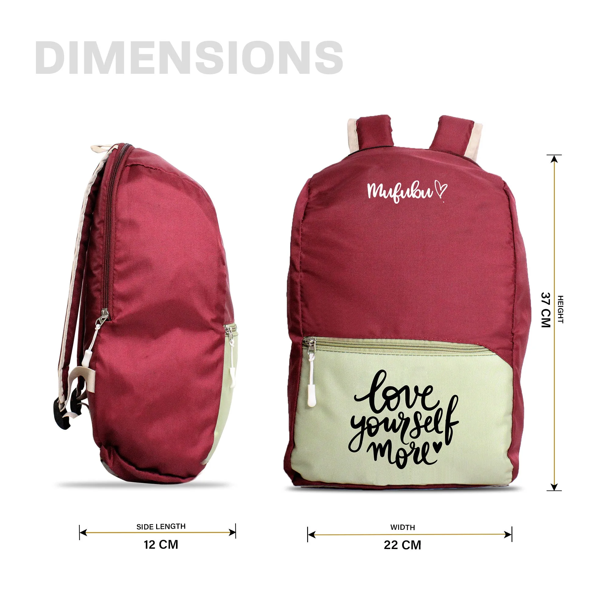 Nano Backpack 15 Ltr Love Yourself More Pistachio Wine