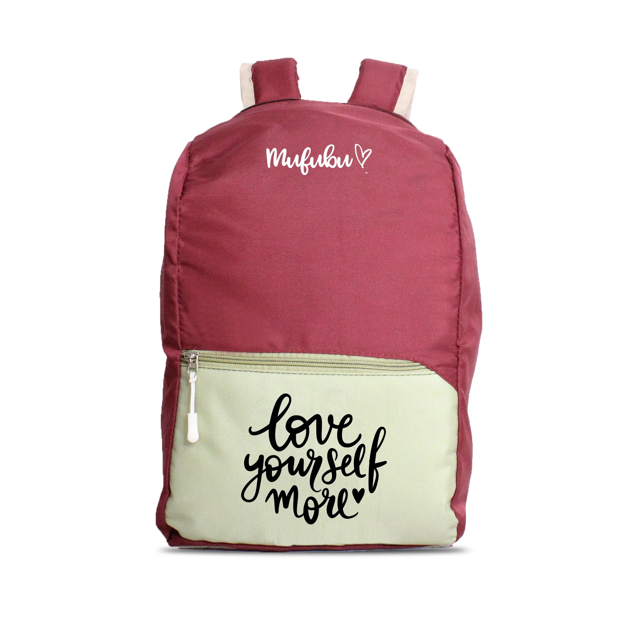Nano Backpack 15 Ltr Love Yourself More Pistachio Wine