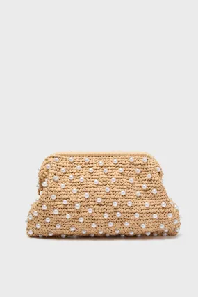 Natural Briar Pearl Clutch