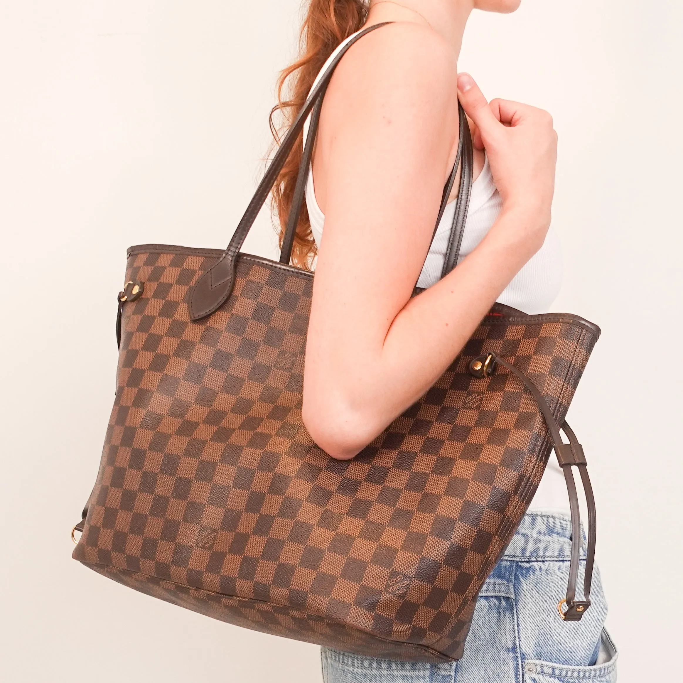 Neverfull MM Damier Ebene Canvas Tote Bag RRP £1.4k