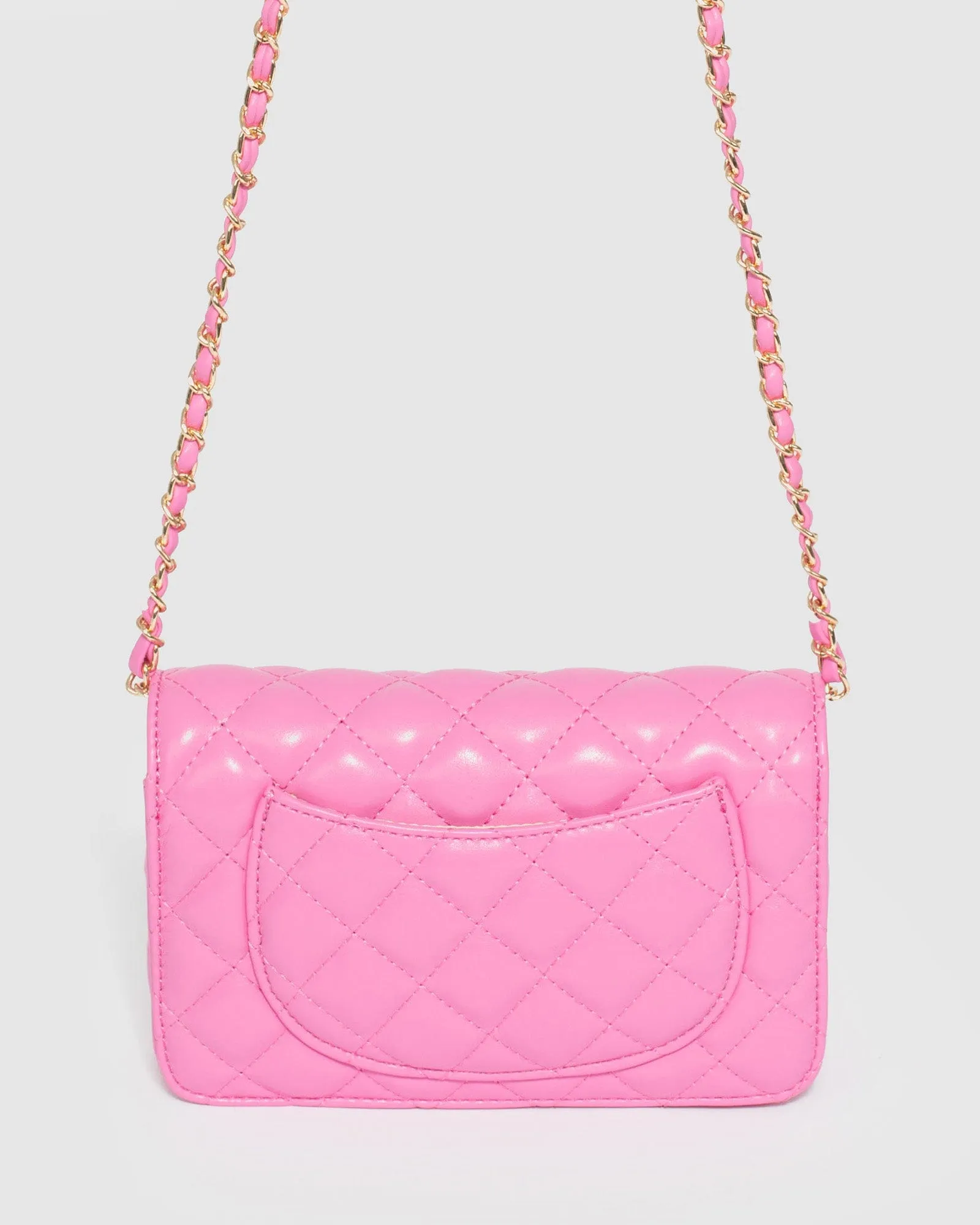Pink Eboni Quilted Crossbody Bag