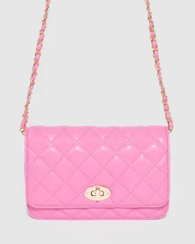 Pink Eboni Quilted Crossbody Bag