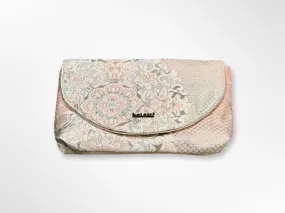 Pink, White and Silver Mandala Clutch