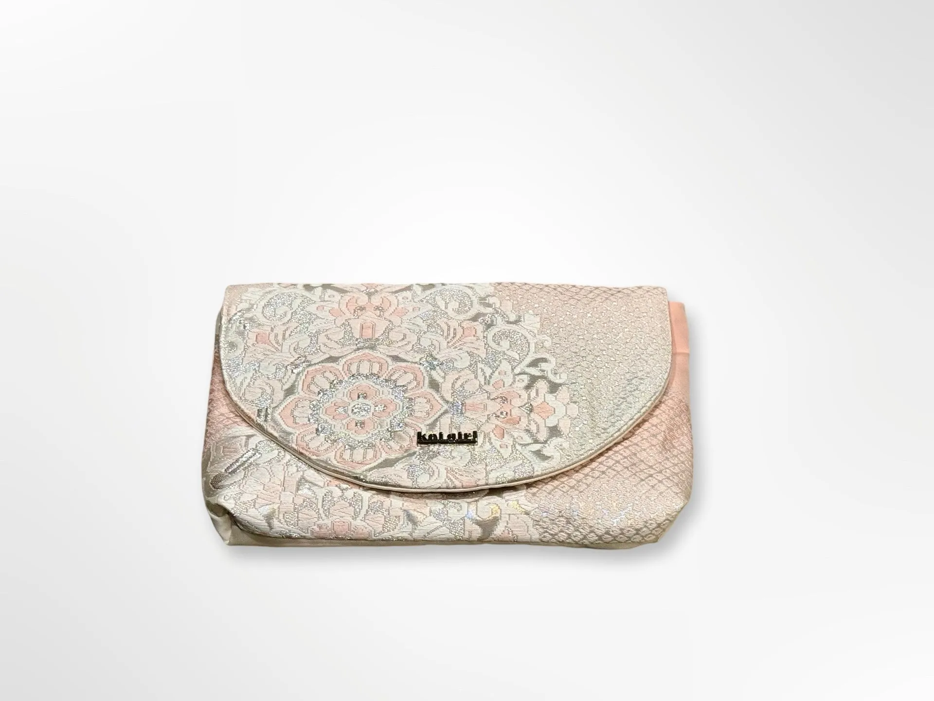 Pink, White and Silver Mandala Clutch