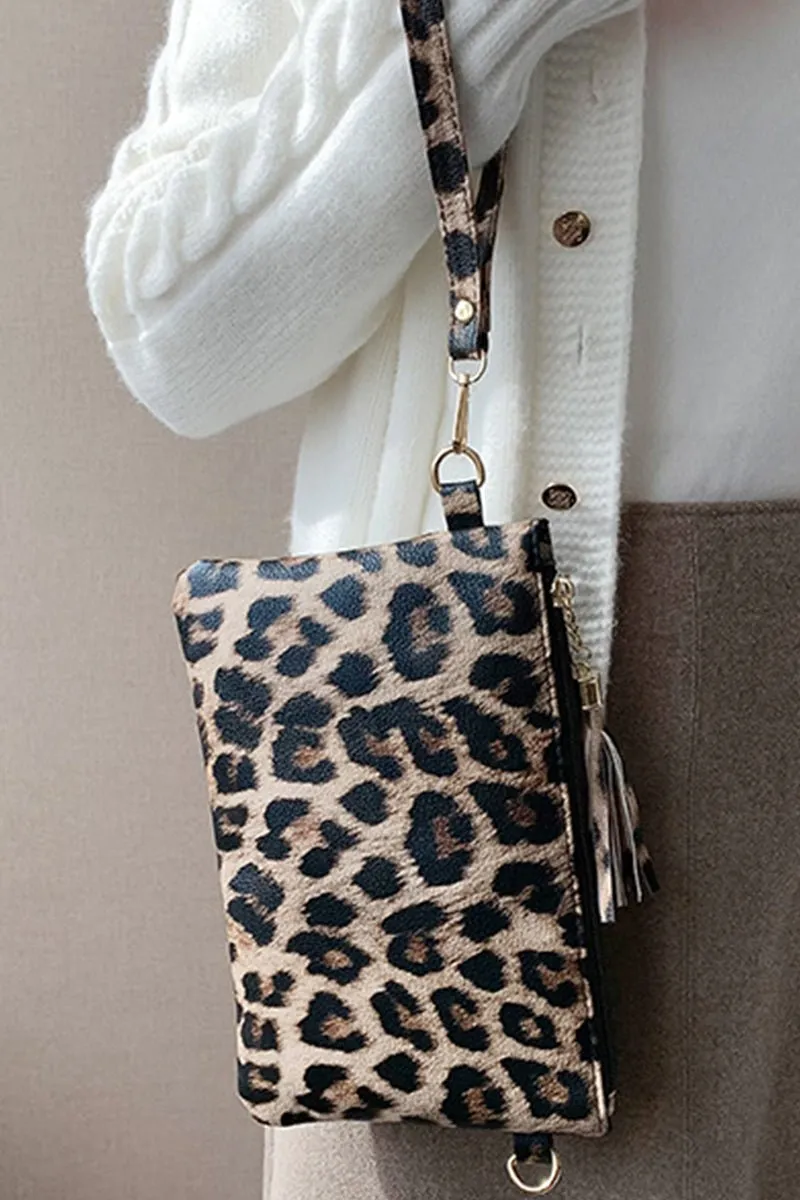 PREORDER! ETA 3/01 Chestnut Leopard Wristlet **SHIPPING EXPECTED TO BEGIN ON DATE 3/01**