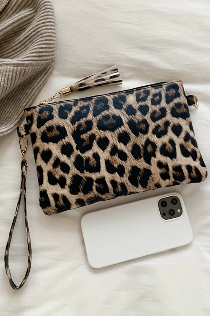 PREORDER! ETA 3/01 Chestnut Leopard Wristlet **SHIPPING EXPECTED TO BEGIN ON DATE 3/01**