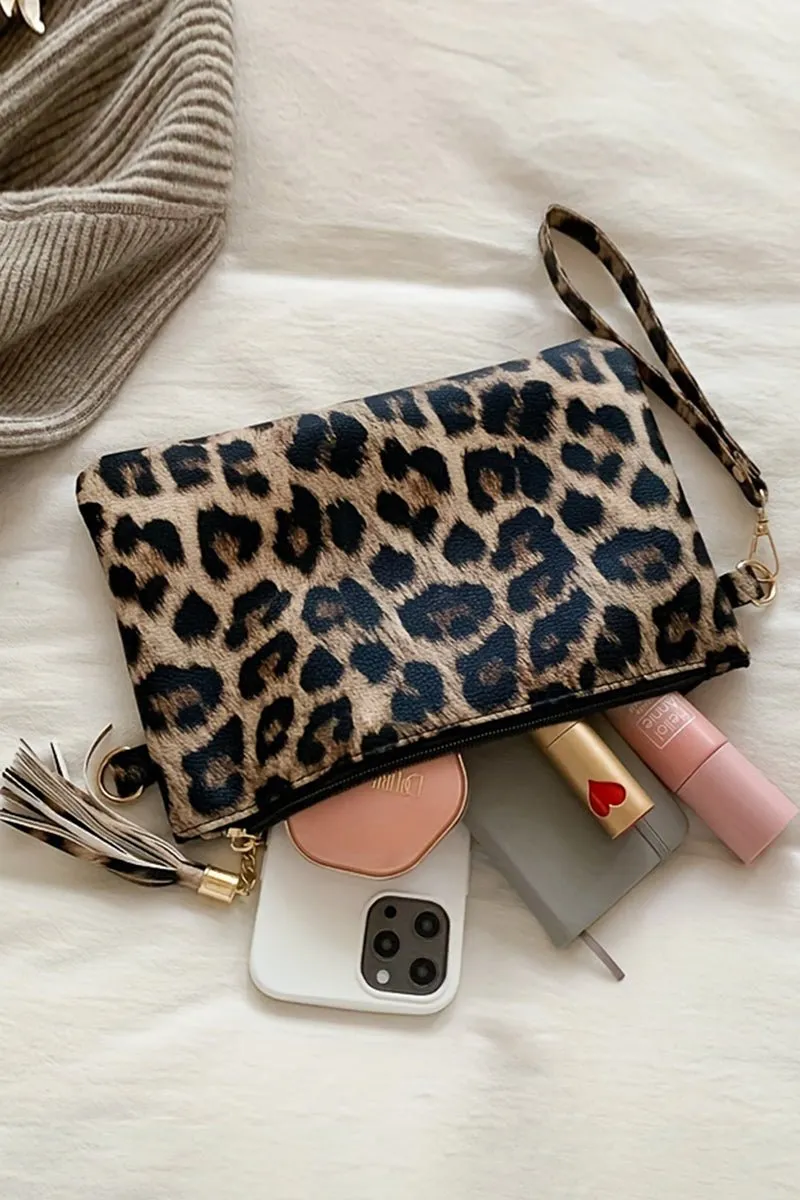 PREORDER! ETA 3/01 Chestnut Leopard Wristlet **SHIPPING EXPECTED TO BEGIN ON DATE 3/01**