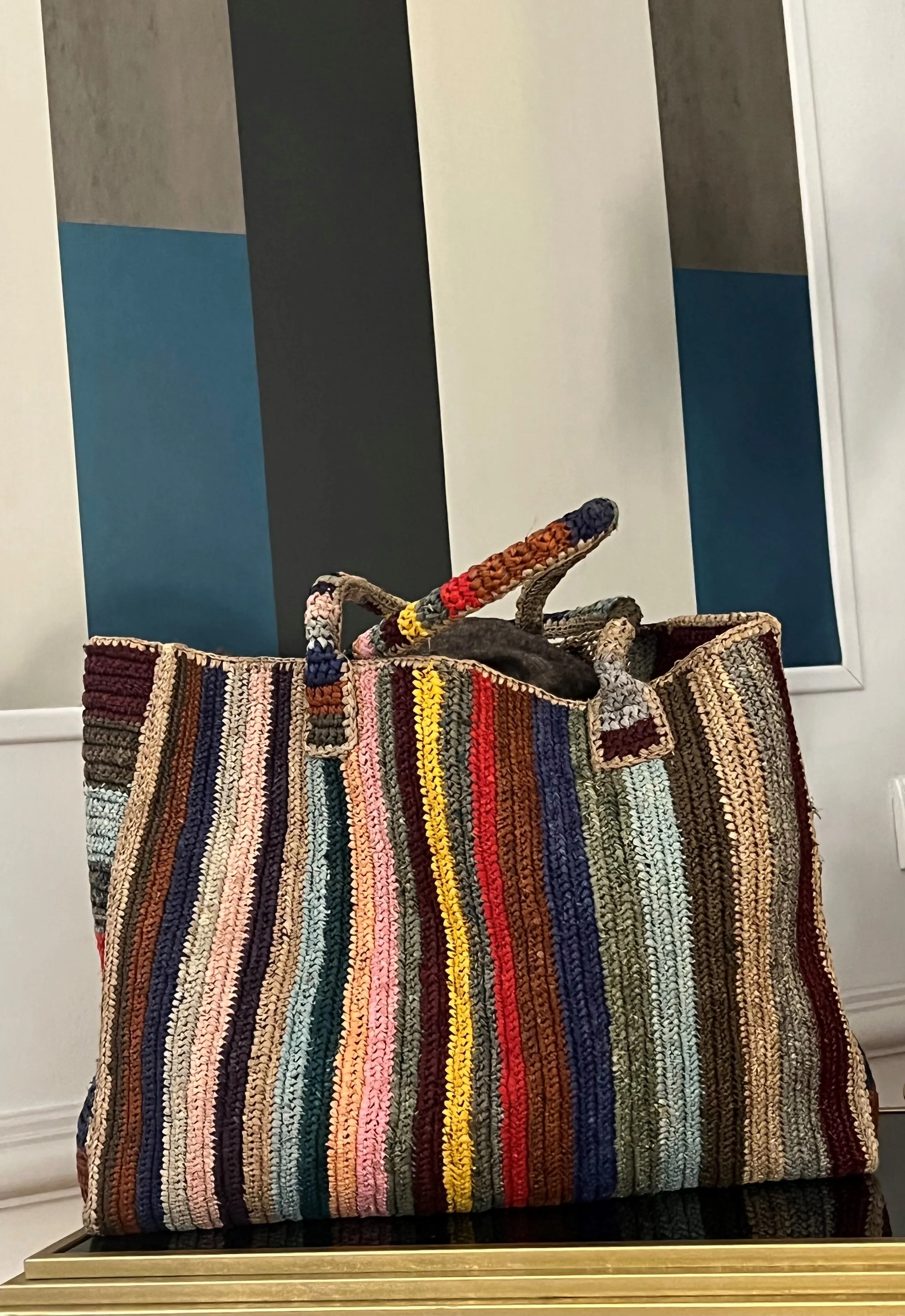 Raffia Bag Weekender Circus