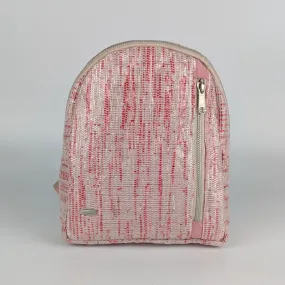 Red White Upcycled Handwoven Bug Pack (BPK0125-005) PS_W