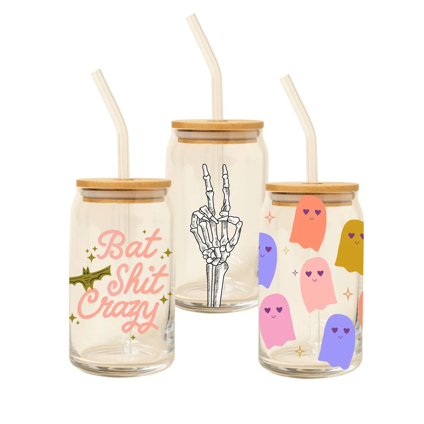 Seasonal Holiday Glassware | Bat Shit Crazy Halloween Can Glass | Talking Out of Turn