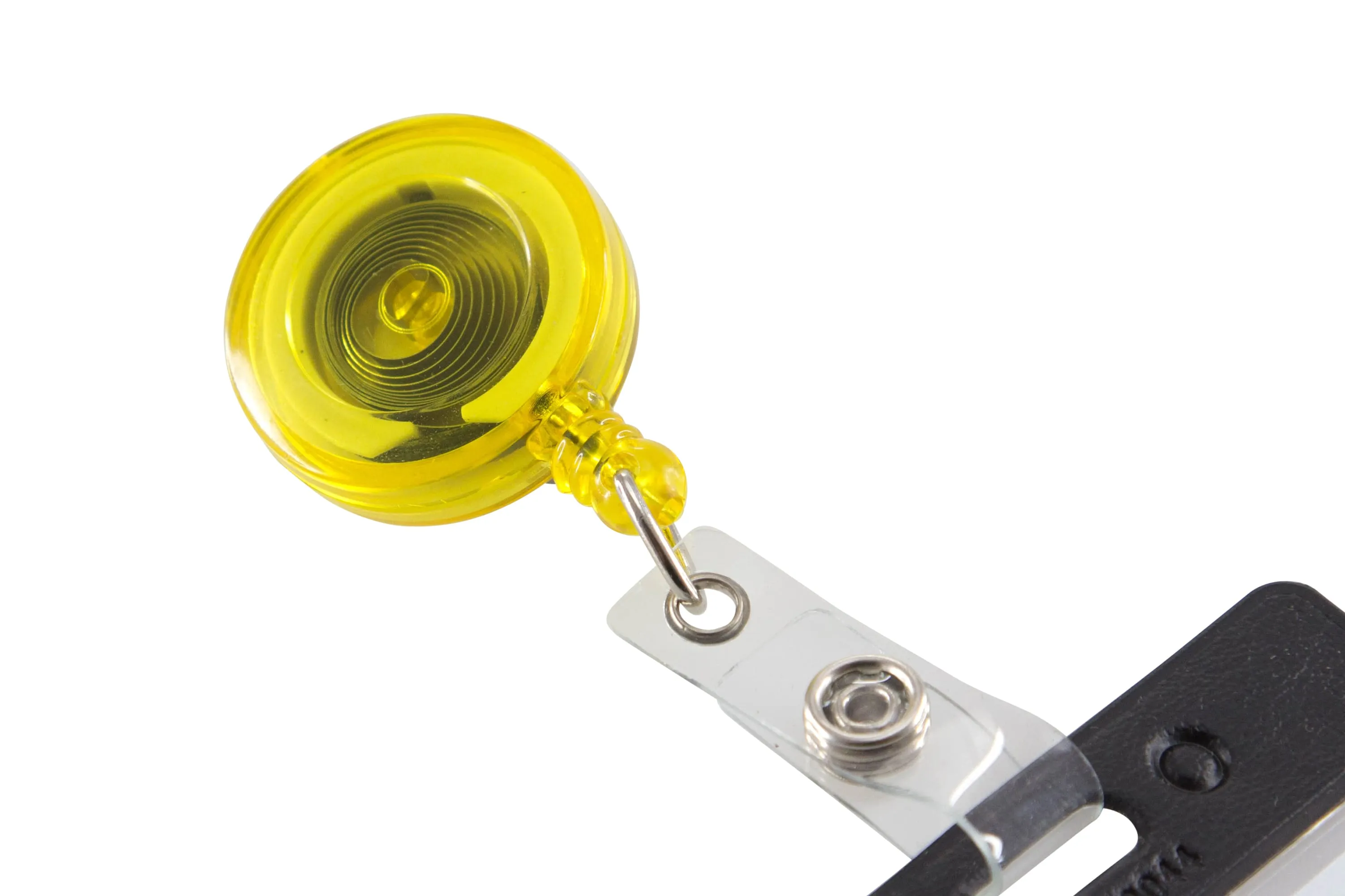 SICURIX Standard ID Badge Reel Round Belt Clip Strap Yellow (68857)