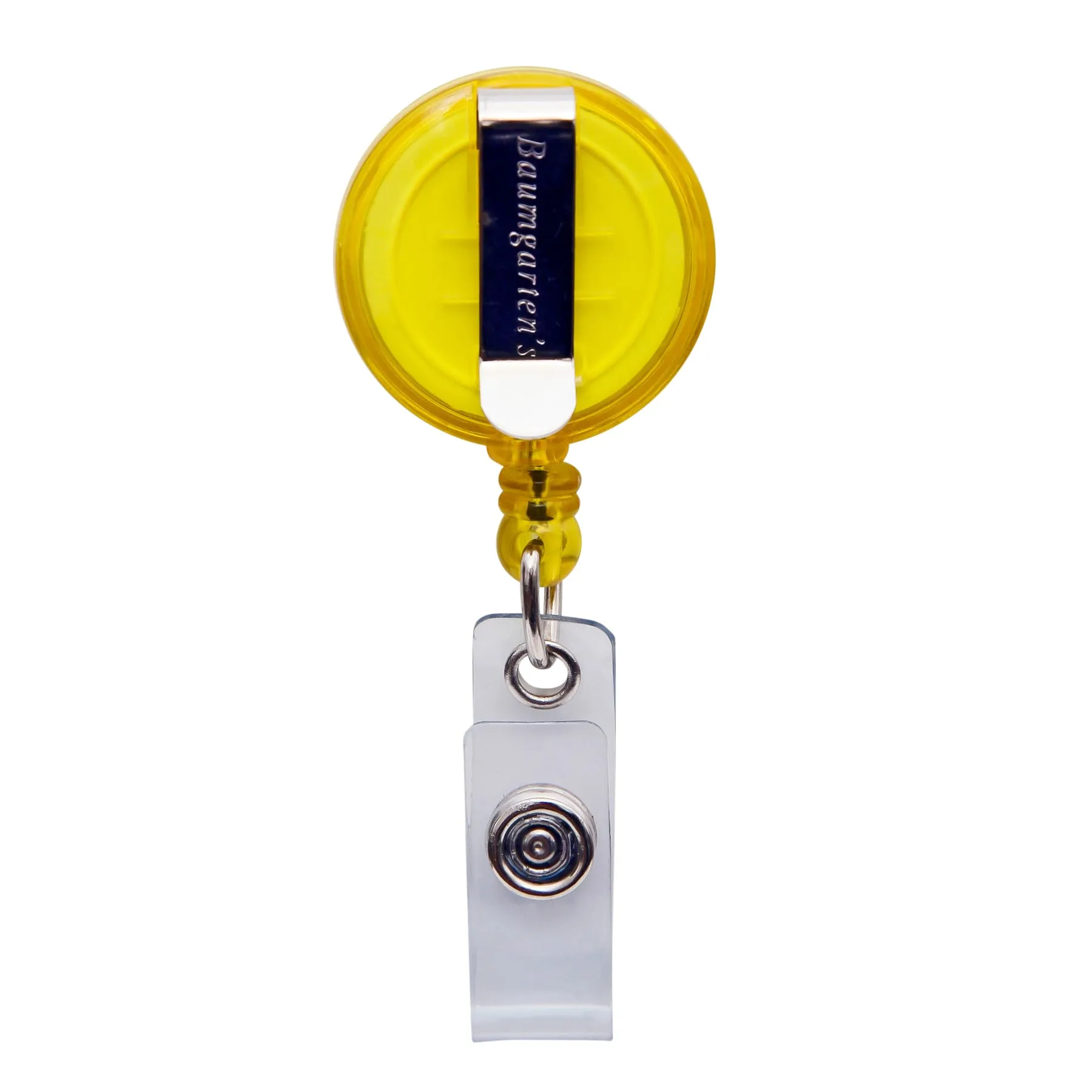 SICURIX Standard ID Badge Reel Round Belt Clip Strap Yellow (68857)