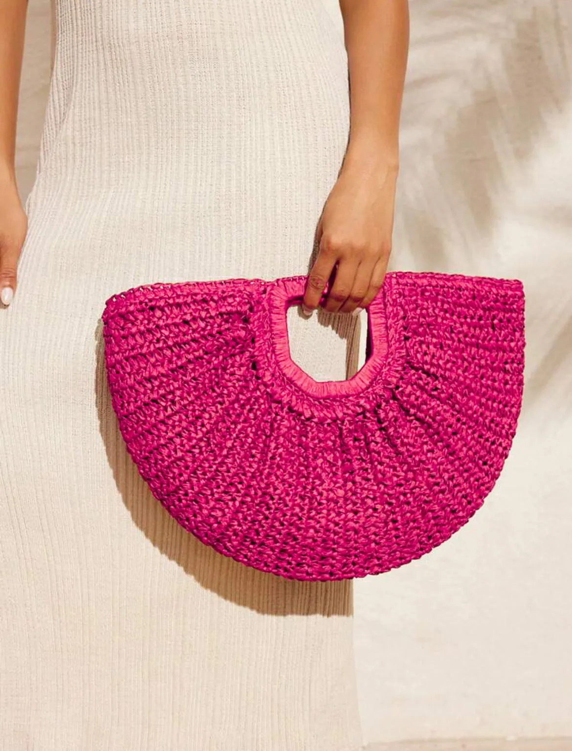 Straw Woven Beach Handbag