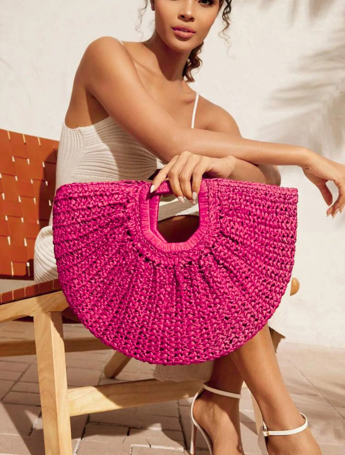 Straw Woven Beach Handbag