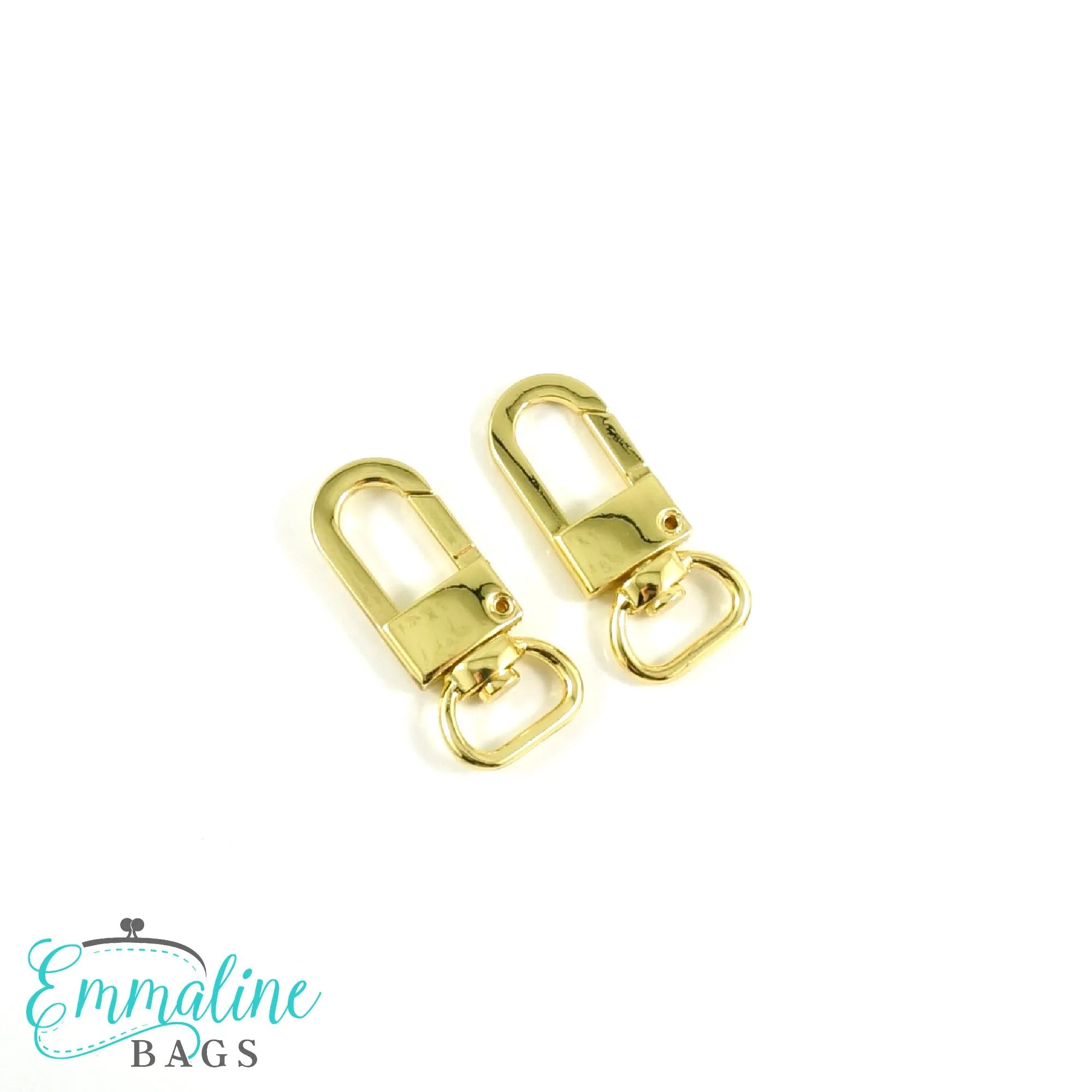 Swivel Snap Hooks:  1/2" (12mm) Wristlet/Strap Hook (2 Pack)