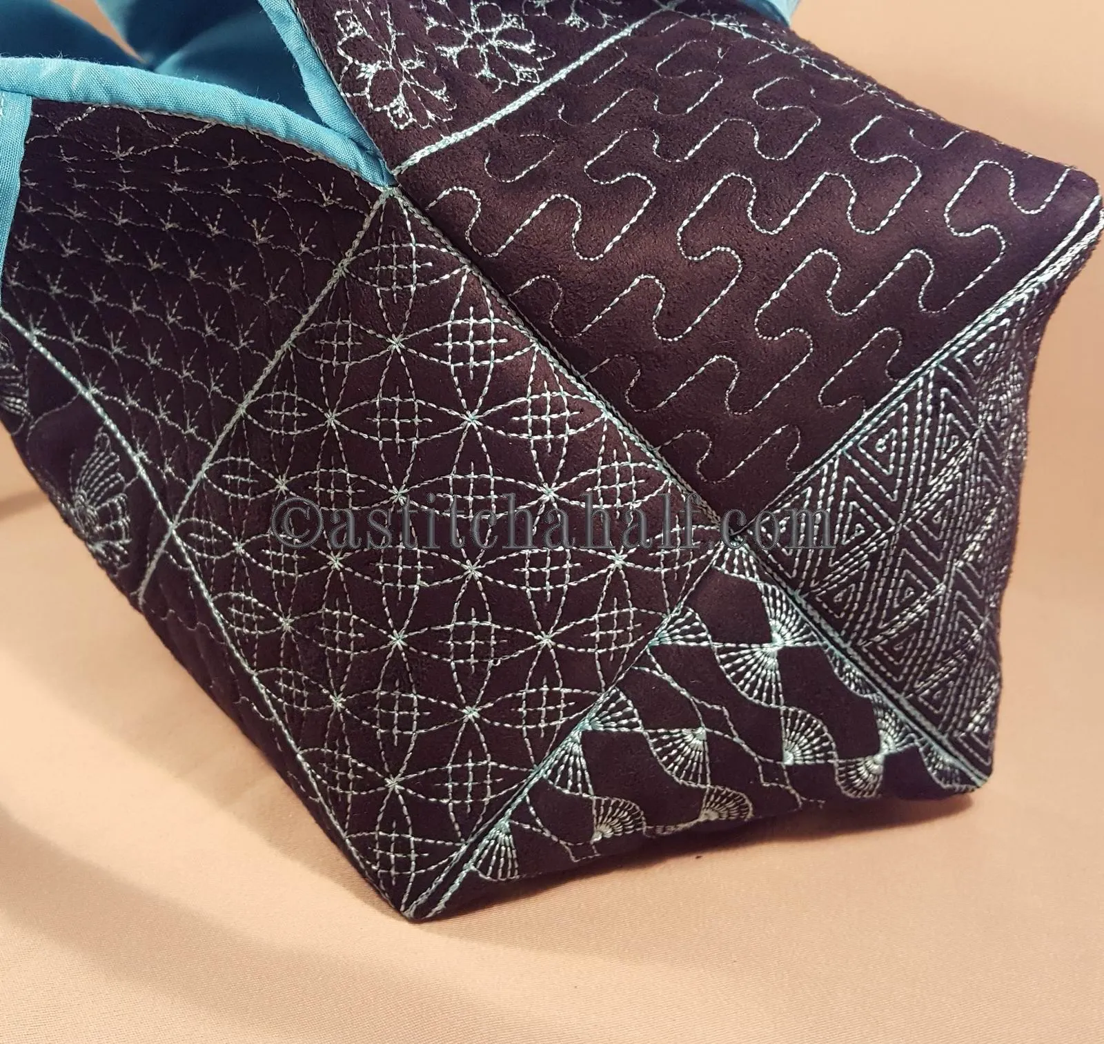 Taney Sashiko Quilt Blocks and Tote Bag