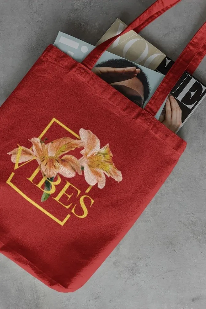 Tropical Spring Flowers Zipper Tote Bag