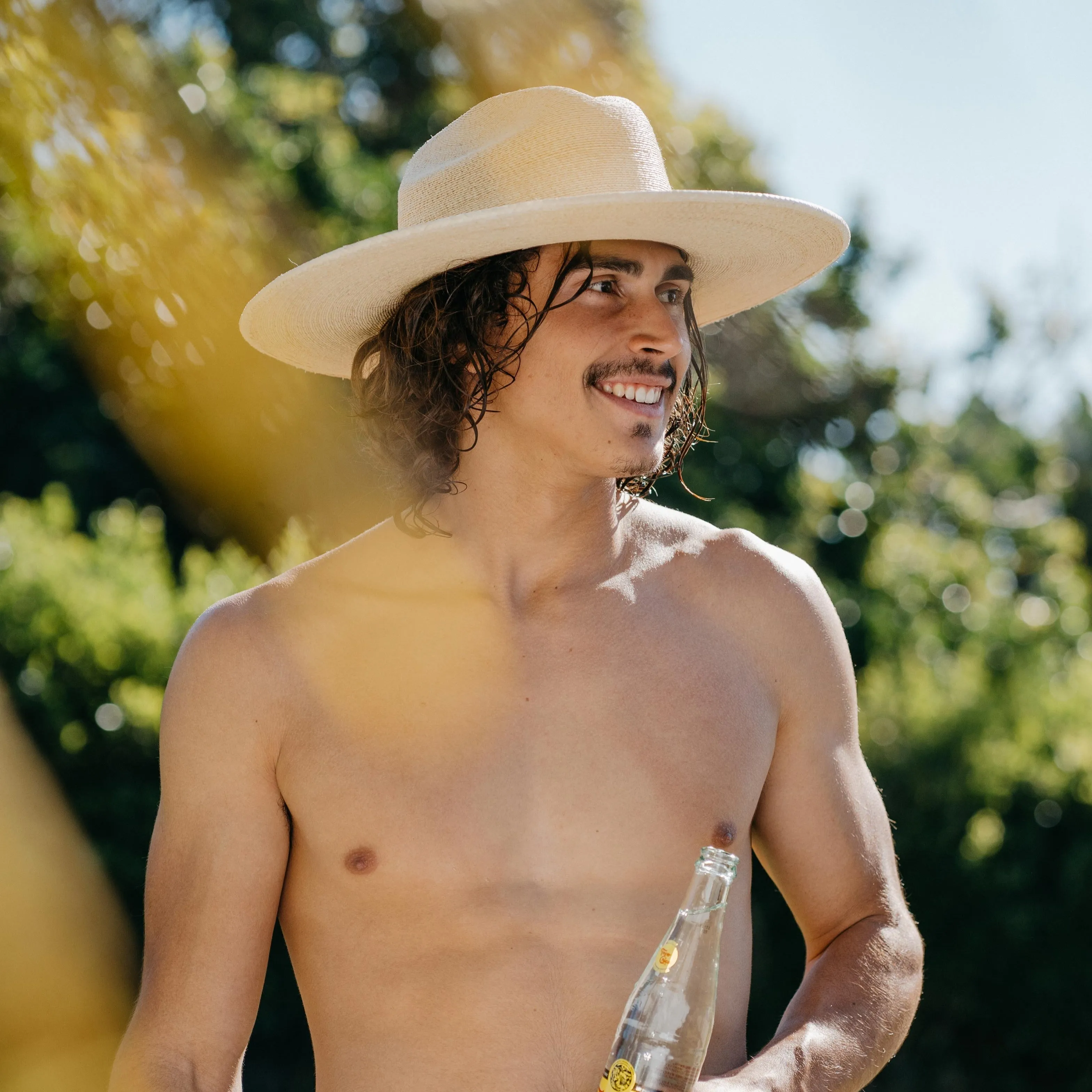 Weekend Vibes Straw Fedora in Sand