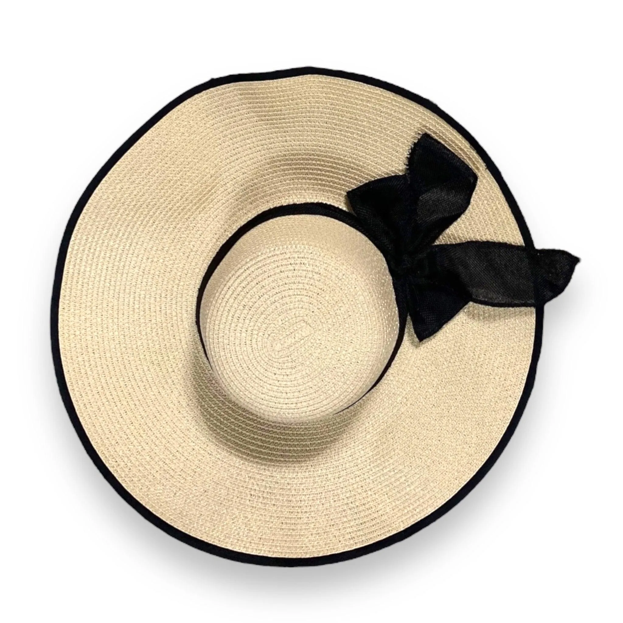 Wide Brim Linen Bow Sun Hats