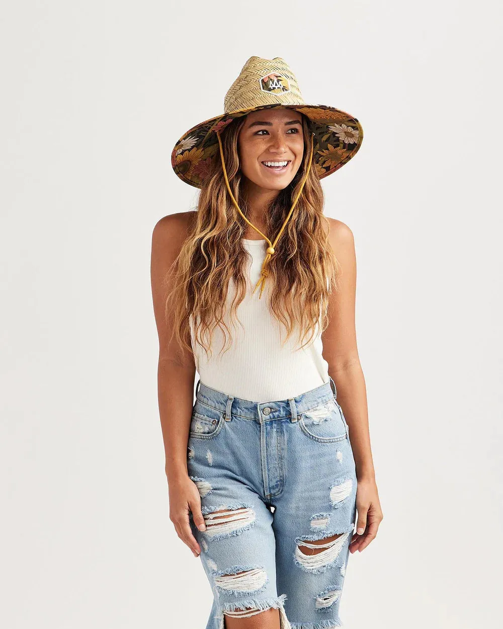 Woodstock Straw Lifeguard Hat